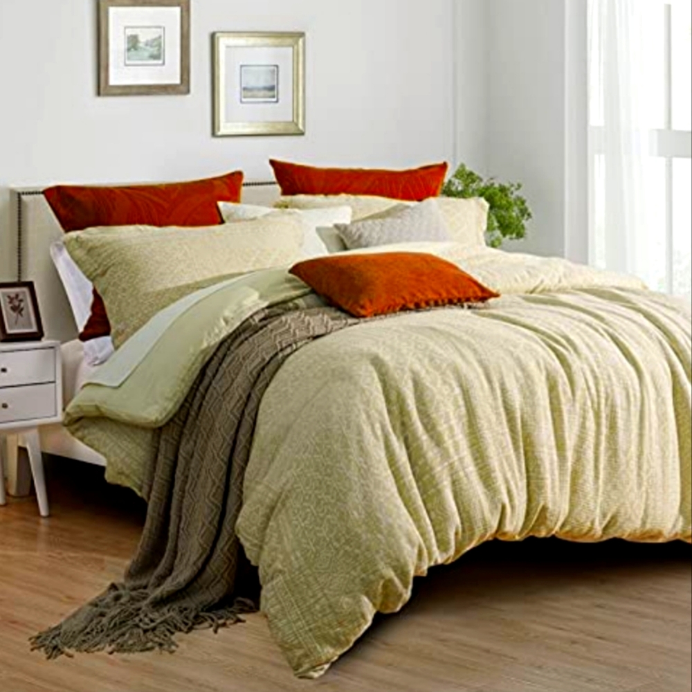 David's Home Duvet Cover Set Queen Size 100% Cotton